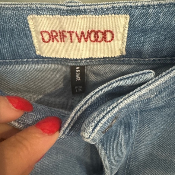 Driftwood Women's Cropped Jeans Size 28 Blue Candace Mid Waist Straight Hem Leg - Picture 5 of 12
